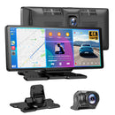 H26 PRO 10.26" 4K Front Dash Cam Portable Wireless CarPlay & Android Auto, Dual Microphone, FM, Support Rear AHD Camera, Fits All Vehicles-1