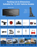 H26 PRO 10.26" 4K Front Dash Cam Portable Wireless CarPlay & Android Auto, Dual Microphone, FM, Support Rear AHD Camera, Fits All Vehicles-7