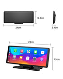 H26 PRO 10.26" 4K Front Dash Cam Portable Wireless CarPlay & Android Auto, Dual Microphone, FM, Support Rear AHD Camera, Fits All Vehicles-9