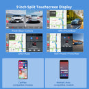 E52 9" Portable Wireless CarPlay & Android Auto, 4K 25fps Front Camera, Siri Assistant, FM, Applicable To Most Models-7