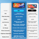 E64 10.26"Portable CarPlay & Android Auto, Dual cameras, FM, Applicable To Most Models-3