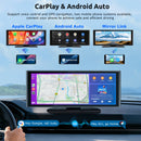 E64 10.26"Portable CarPlay & Android Auto, Dual cameras, FM, Applicable To Most Models-4