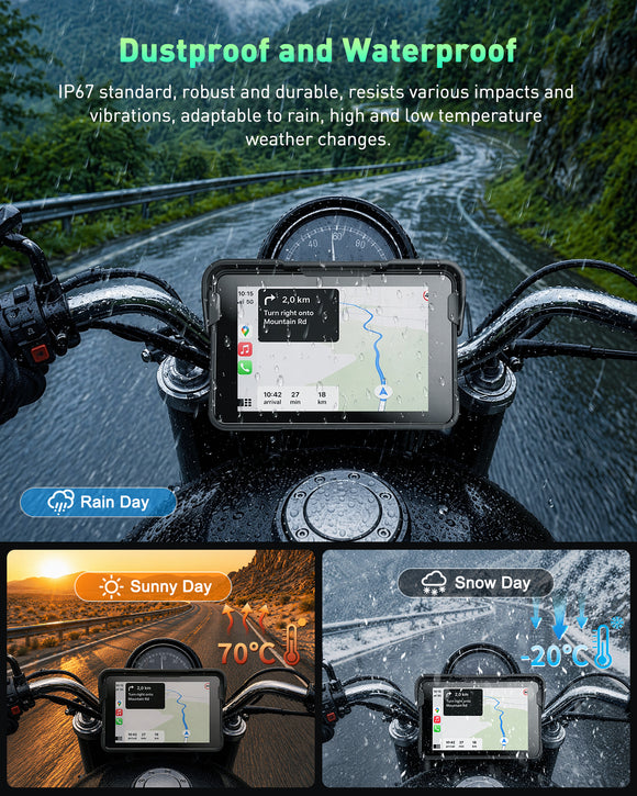 E10 5"Portable Wireless CarPlay & Android Auto, Siri Assistant, TF, Applicable To Most Models