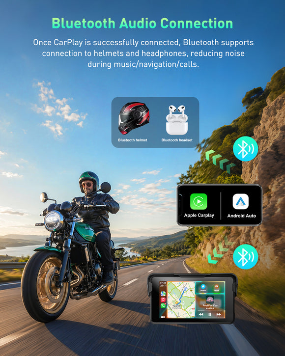E10 5"Portable Wireless CarPlay & Android Auto, Siri Assistant, TF, Applicable To Most Models
