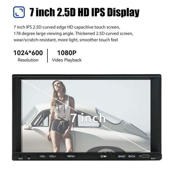 ESSGOO MP5 AR7001 | 2 DIN, 7-inch HD IPS Touchscreen Car Stereo, Bluetooth WiFi, CarPlay & Android Auto, FM