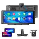 E42 8.1" Portable Wireless CarPlay & Android Auto, 4K Dual Cameras, Siri Assistant, FM, Applicable To Most Models-1