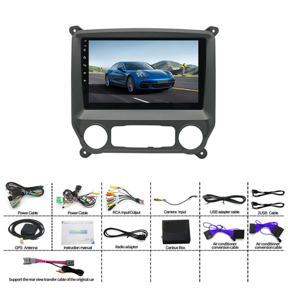 ESSGOO | Bluetooth Car Stereo For 2014-2018 Silverado, Wireless Carplay&Android Auto With Steering Wheel Controls