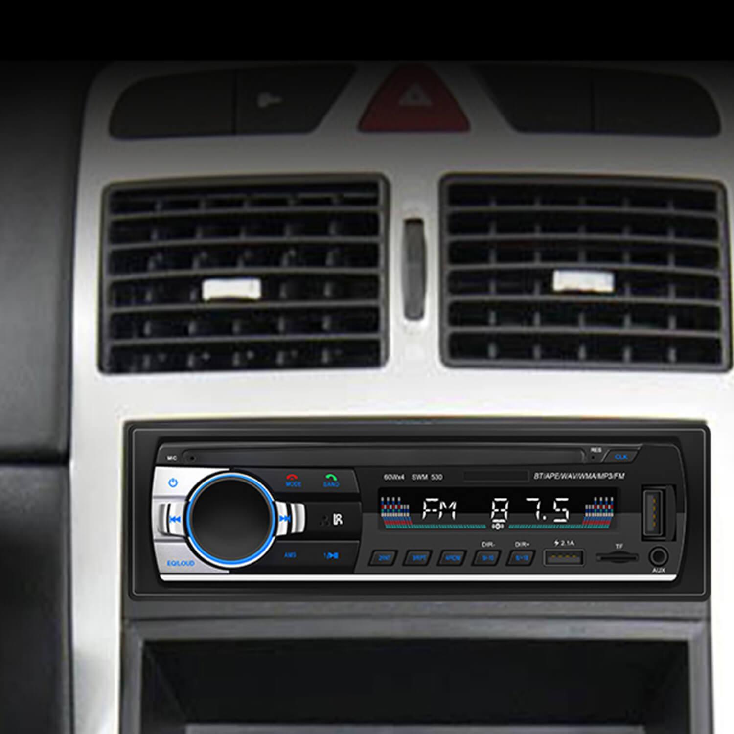 Single Din Auto Head Unit | Bluetooth Car Radio Multimedia | Digital Media Receiver Systems | Free Calling,USB ,SD,AUX-in,FM Radio,Microphone - | TRANSFORM, STARTS HERE | Easy . Economic . Energetic