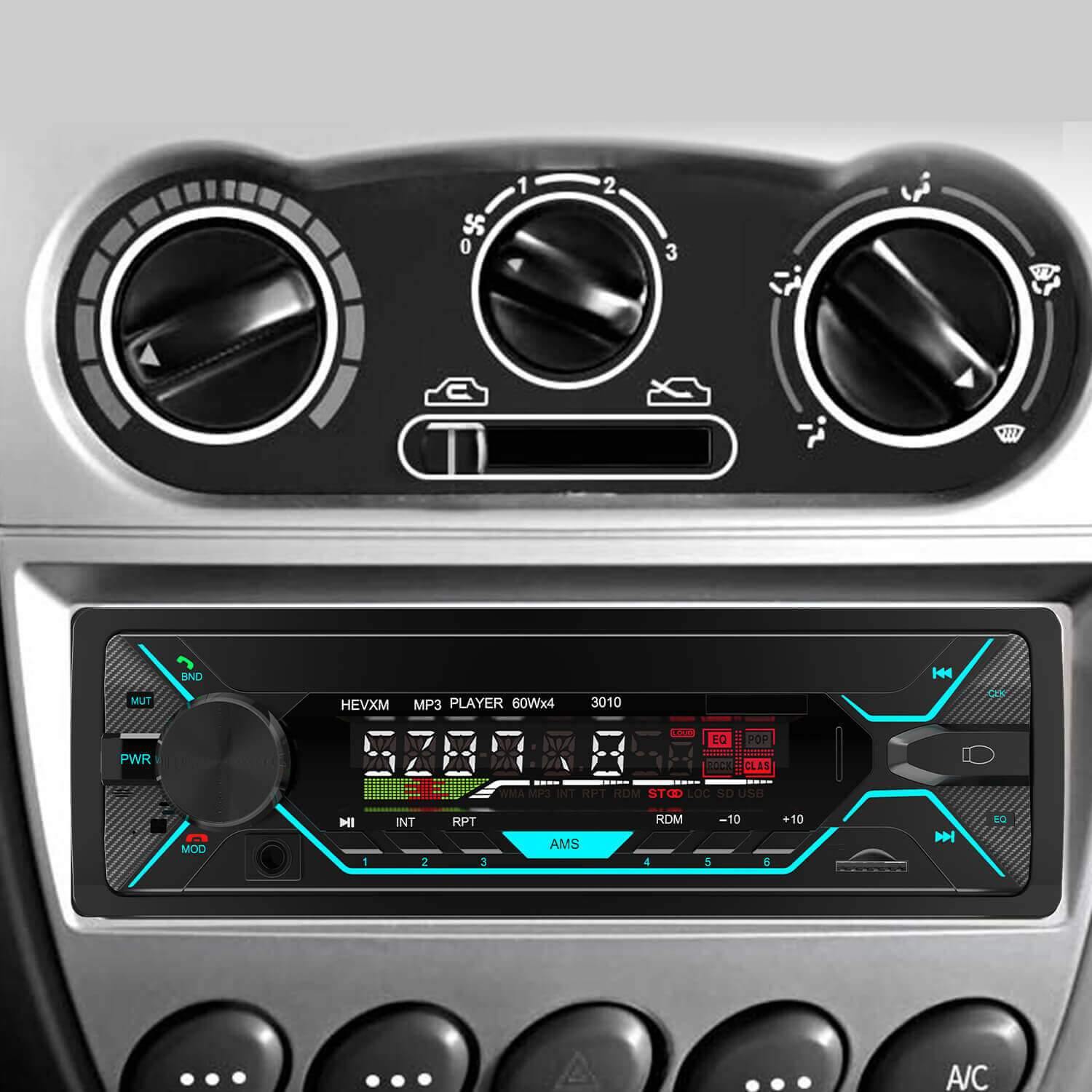 ESSGOO TS0002 | Single DIN Car Stereo Radio Bluetooth Audio MP3 Player In-Dash AUX - | TRANSFORM, STARTS HERE | Easy . Economic . Energetic