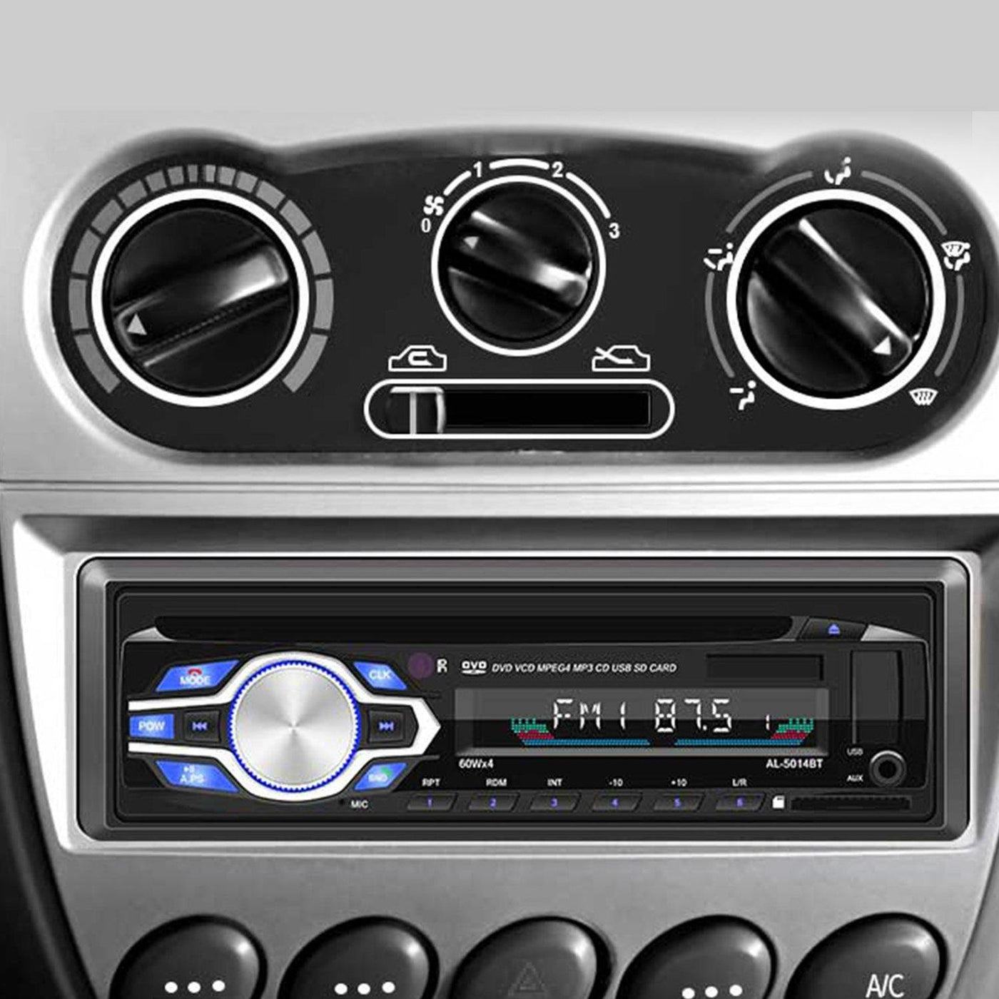 ESSGOO TS0005  Single Din DVD CD Stéréo de voiture Lecteur MP3 FM Audio  Radio BT USB AUX SD In-dash