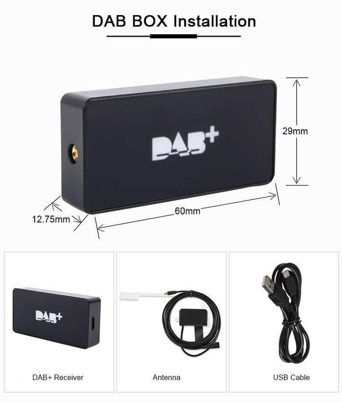 ESSGOO Universal DAB Box Kit de receptor de radio para coche Transmisión de audio digital