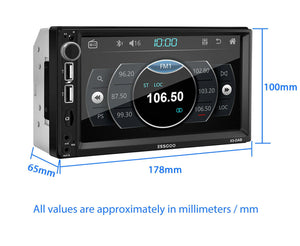 ESSGOO X5 | Double Din Car Stereo with Digital Audio Broadcasting Player Bluetooth GPS - | TRANSFORM, STARTS HERE | Easy . Economic . Energetic