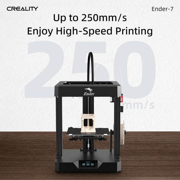 3D-Drucker Creality Ender 7 mit Hochgeschwindigkeitsdrucker 250 mm/s und Ultrabase Heizbett, Druckgröße 250x250x300mm, ABS/PLA/PETG anwendbar, 3D-Druck Filament 1,75mm - | TRANSFORM, STARTS HERE | Easy . Economic . Energetic