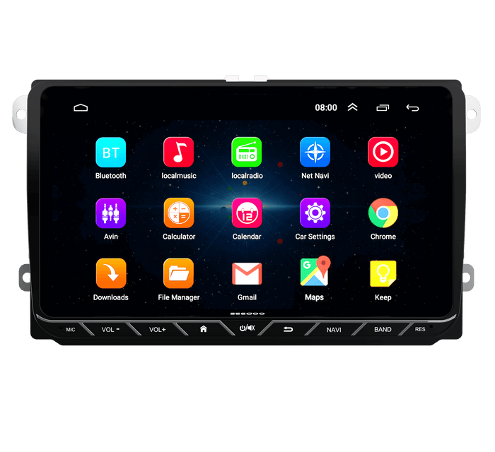 ESSGOO AR9002w | Audio stéréo multifonctionnel de voiture d'Android 9 pouces avec l'appareil-photo de lien de miroir de navigation