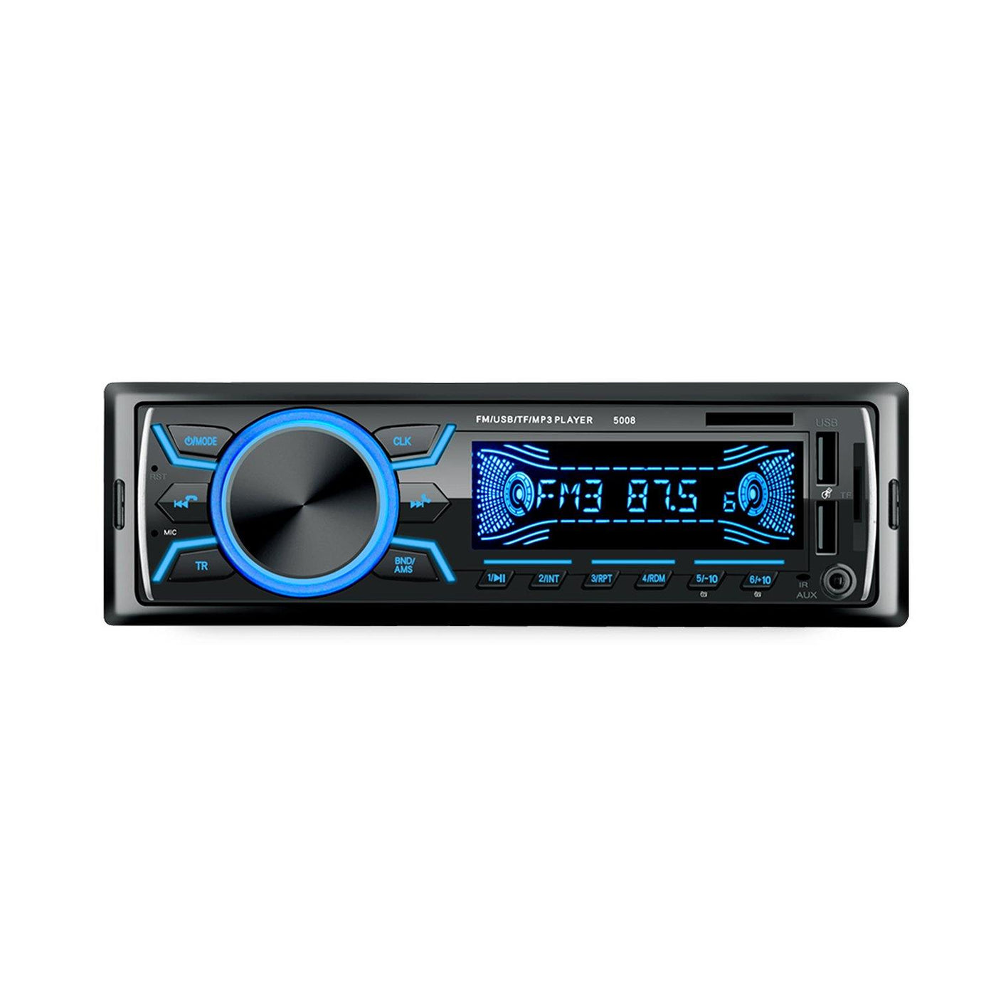Acheter Lecteur Mp3 de voiture autoradio Bluetooth FM AUX en USB Tuner Radio  avec affichages de segments LED lecteur multimédia 1 Din pour voiture