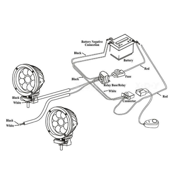 ESSGOO Universal Connector Wiring Harness Kit 12V LED Work Light Bar Off-Road Lights - | TRANSFORM, STARTS HERE | Easy . Economic . Energetic