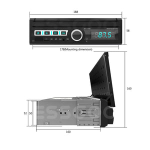 ESSGOO FS7001 | Single 1 Din Car Radio System Auto Stereo MP5 Player Sat Nav AUX USB Bluetooth Camera - | TRANSFORM, STARTS HERE | Easy . Economic . Energetic