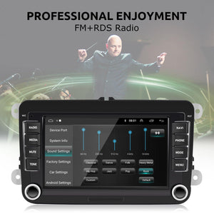 Android Car Multimedia Audio Player | 7 Inch Double Din Universal Head Unit | For VW GOLF 5 PASSAT Tiguan Caddy - | TRANSFORM, STARTS HERE | Easy . Economic . Energetic