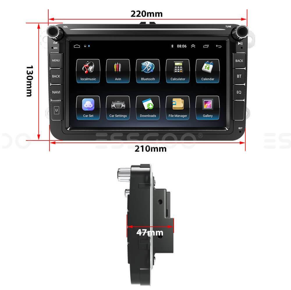 Yzmmt Double Din Navigation in-Dash car Radio for VW India
