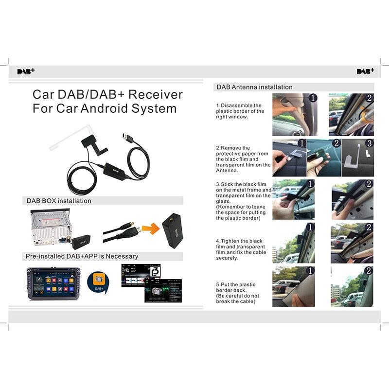 Antenne DAB de voiture USB diffusion numérique DAB + adaptateur récepteur  de boîte Radio pour autoradio Android Applicable pour l'europe australie –  ESSGOO