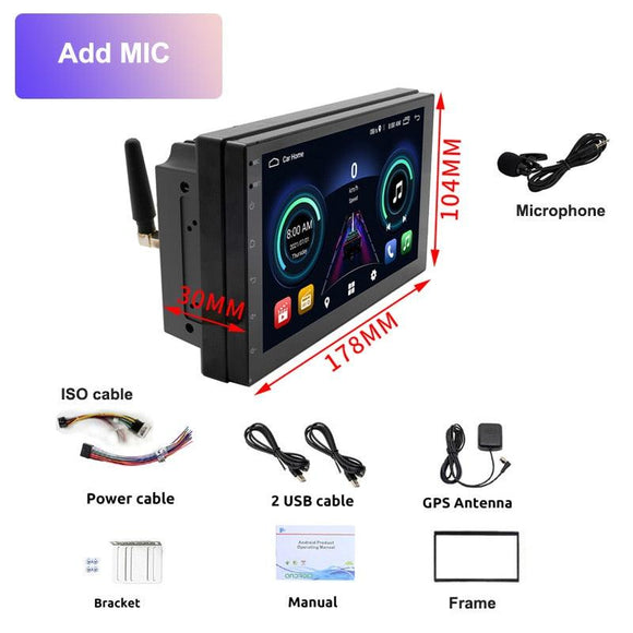 ESSGOO Autoradio Android 10 Car Stereo 7 inch 2 din Radio WIFI BT 2.5D IPS Touch Screen GPS Navigation For Nissan Toyota - | TRANSFORM, STARTS HERE | Easy . Economic . Energetic