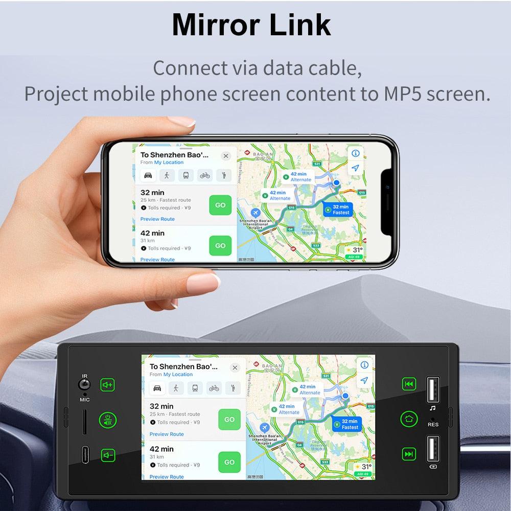 ESSGOO Car Radio Bluetooth MP5 Player 1 Din IPS Screen Autoradio Stereo Mirrorlink FM Radios Charging Support Rear View Camera - | TRANSFORM, STARTS HERE | Easy . Economic . Energetic