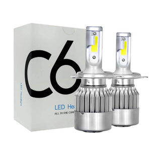 LED Head Light C6 series Kit H4 H7 6000K White Fog Light Bulbs Bright High or Low Beam - | TRANSFORM, STARTS HERE | Easy . Economic . Energetic