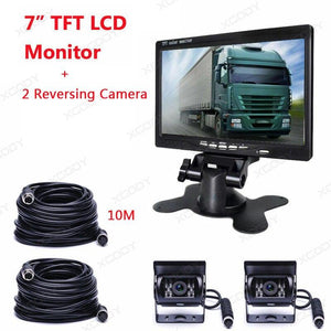 7‘’ LCD Car Monitor Reversing Camera 4 Pin 12V / 24V Reversing Kit for Truck Bus Van Parking Backup Display Rearview Camera - | TRANSFORM, STARTS HERE | Easy . Economic . Energetic