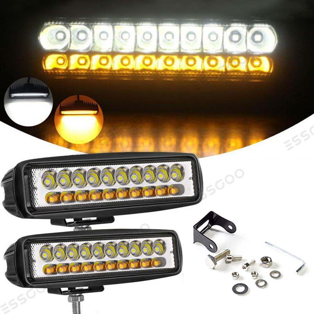 6 Inch Led Work Light 60W Combo Yellow And White Flood WorkLight IP68 Waterproof Lamp For SUV Off-Road Truck Lights 12V /24V - | TRANSFORM, STARTS HERE | Easy . Economic . Energetic