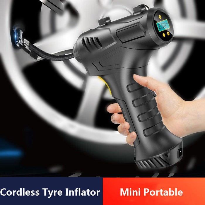 Gonfleur de pneu sans fil de voiture 120W compresseur d'air de voiture Rechargeable gonfleur de pneu de pompe à Air Portable avec gonfleur d'affichage numérique