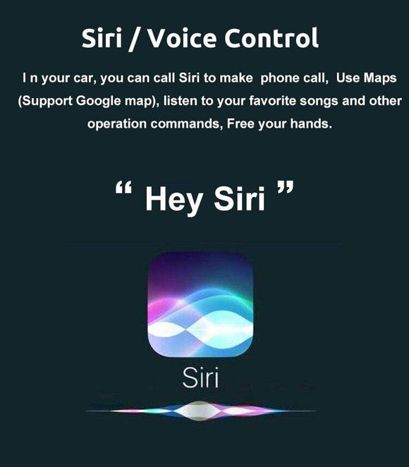 ESSGOO Wired Carplay/Android Auto Radio Screen Smart Link For Iphone 5 IOS 8 above Siri Voice Control Call GPS Navigation - | TRANSFORM, STARTS HERE | Easy . Economic . Energetic