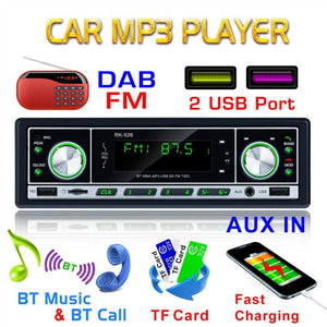 ESSGOO Car Radio Bluetooth DAB Autoradio 1 Din Car Stereo In-dash FM Aux 2 USB Mp3 Player Steering Wheel Control Optional 1din - | TRANSFORM, STARTS HERE | Easy . Economic . Energetic