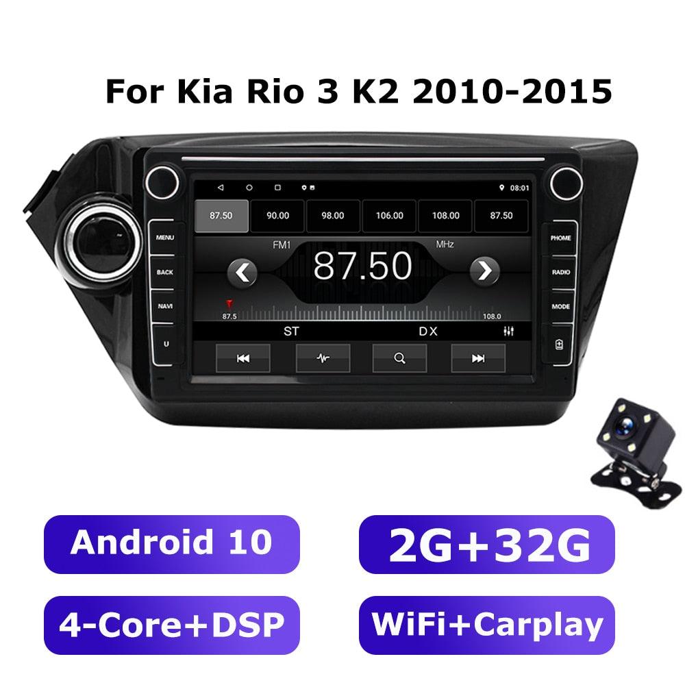 ESSGOO Car Radio 2 Din Android 10 For Kia Rio 3 K2 2010-2015 Autoradio Stereo GPS Navigation Multimedia Player Carplay DSP 4+64G - | TRANSFORM, STARTS HERE | Easy . Economic . Energetic