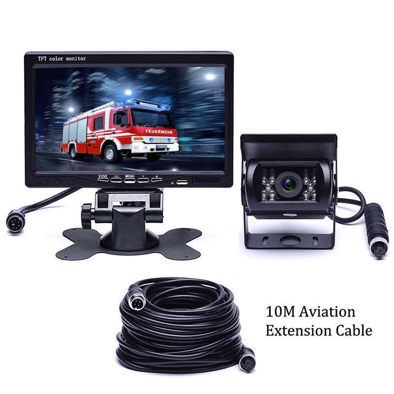 7‘’ LCD Car Monitor Reversing Camera 4 Pin 12V / 24V Reversing Kit for Truck Bus Van Parking Backup Display Rearview Camera - | TRANSFORM, STARTS HERE | Easy . Economic . Energetic