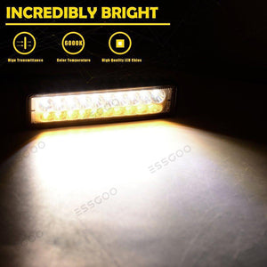 6 Inch Led Work Light 60W Combo Yellow And White Flood WorkLight IP68 Waterproof Lamp For SUV Off-Road Truck Lights 12V /24V - | TRANSFORM, STARTS HERE | Easy . Economic . Energetic
