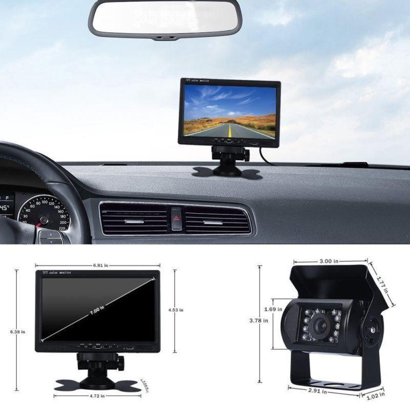 7‘’ LCD Car Monitor Reversing Camera 4 Pin 12V / 24V Reversing Kit for Truck Bus Van Parking Backup Display Rearview Camera - | TRANSFORM, STARTS HERE | Easy . Economic . Energetic