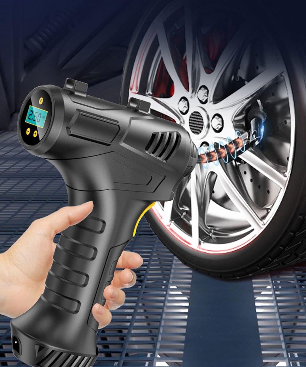 Car Cordless Tyre Inflator 120W Rechargeable Car Air Compressor Portable Air Pump Tire Inflator With Digital Display Inflator - | TRANSFORM, STARTS HERE | Easy . Economic . Energetic