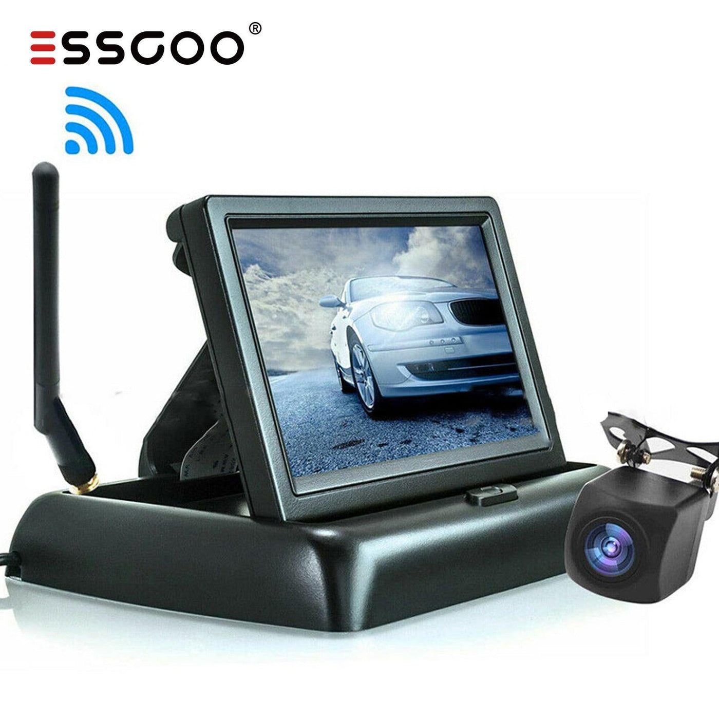 ESSGOO 4,3/5 Zoll Parkplatz Rückfahrkamera TFT LCD Auto Rückfahrkamera  Anzeigesystem für Rückfahrkamera