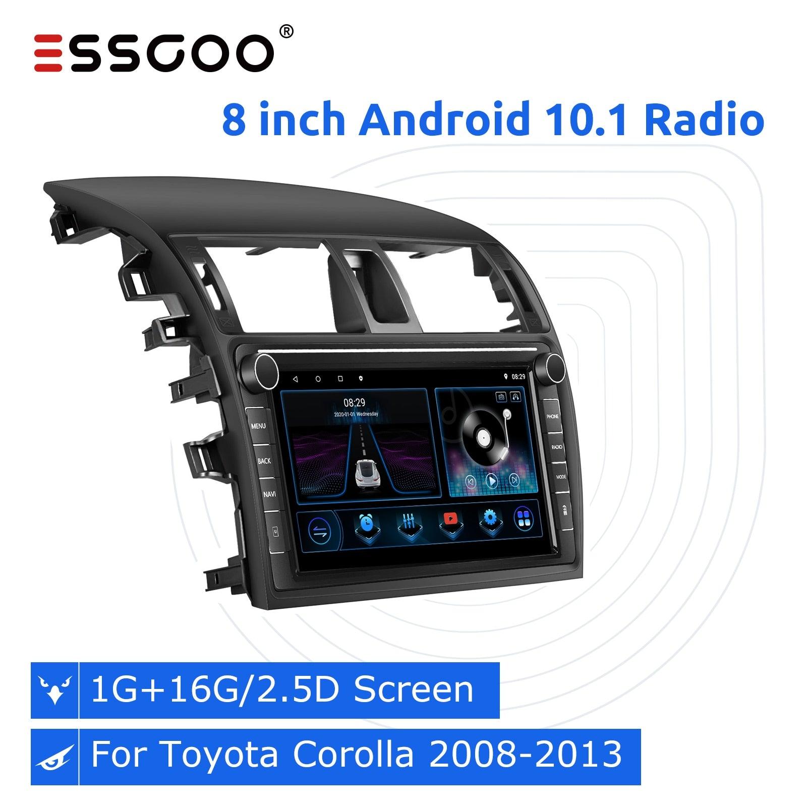 ESSGOO Car Radio 2 din Android 10.1 Stereo For Toyota Corolla 2008-2013 utoradio Car Multimedia Player GPS Navigation 2din - | TRANSFORM, STARTS HERE | Easy . Economic . Energetic