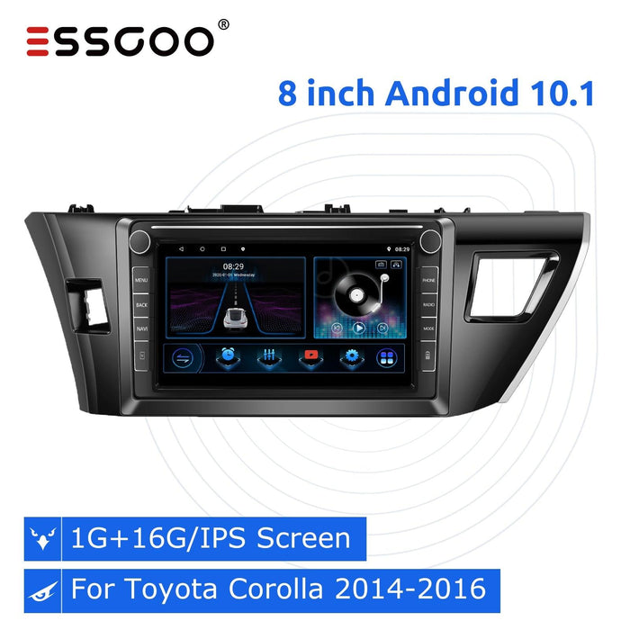 ESSGOO 10,1 "Radio de coche 2 Din Android 9,1 reproductor Multimedia autorradio para Toyota Corolla 2014-2016 Auto estéreo navegación GPS