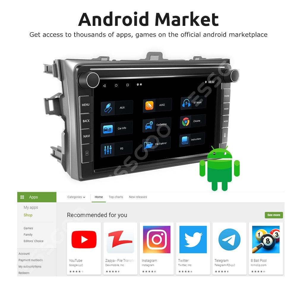 ESSGOO 2 Din Android 10.1 Car Radio Multimedia Player For Toyota Corolla 2008-2013 Autoradio Stereo GPS Navigation 4G+64G DSP - | TRANSFORM, STARTS HERE | Easy . Economic . Energetic