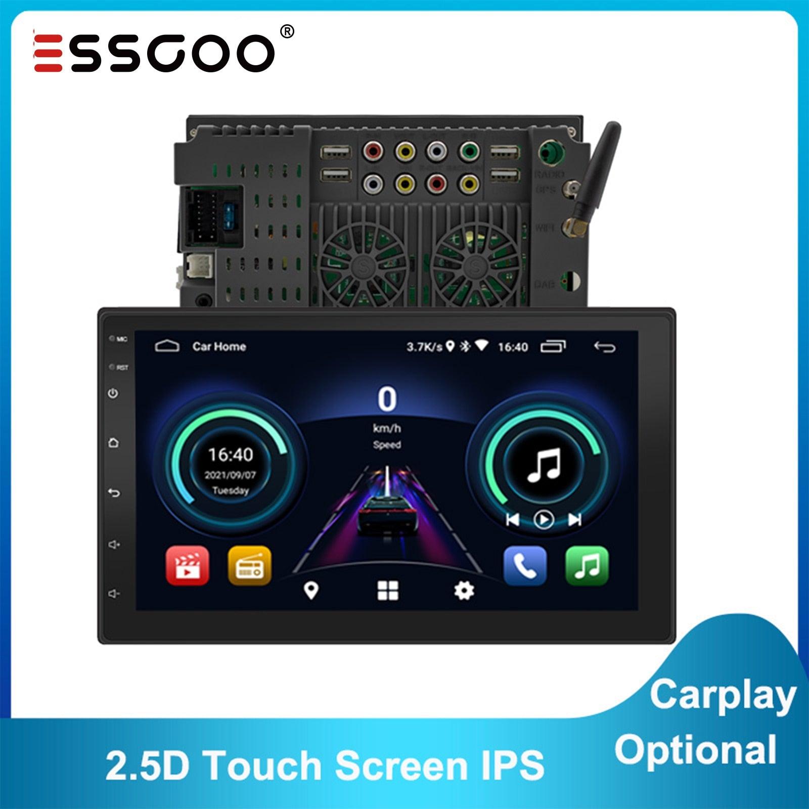 ESSGOO Autoradio Android 10 Car Stereo 7 inch 2 din Radio WIFI BT 2.5D IPS Touch Screen GPS Navigation For Nissan Toyota - | TRANSFORM, STARTS HERE | Easy . Economic . Energetic