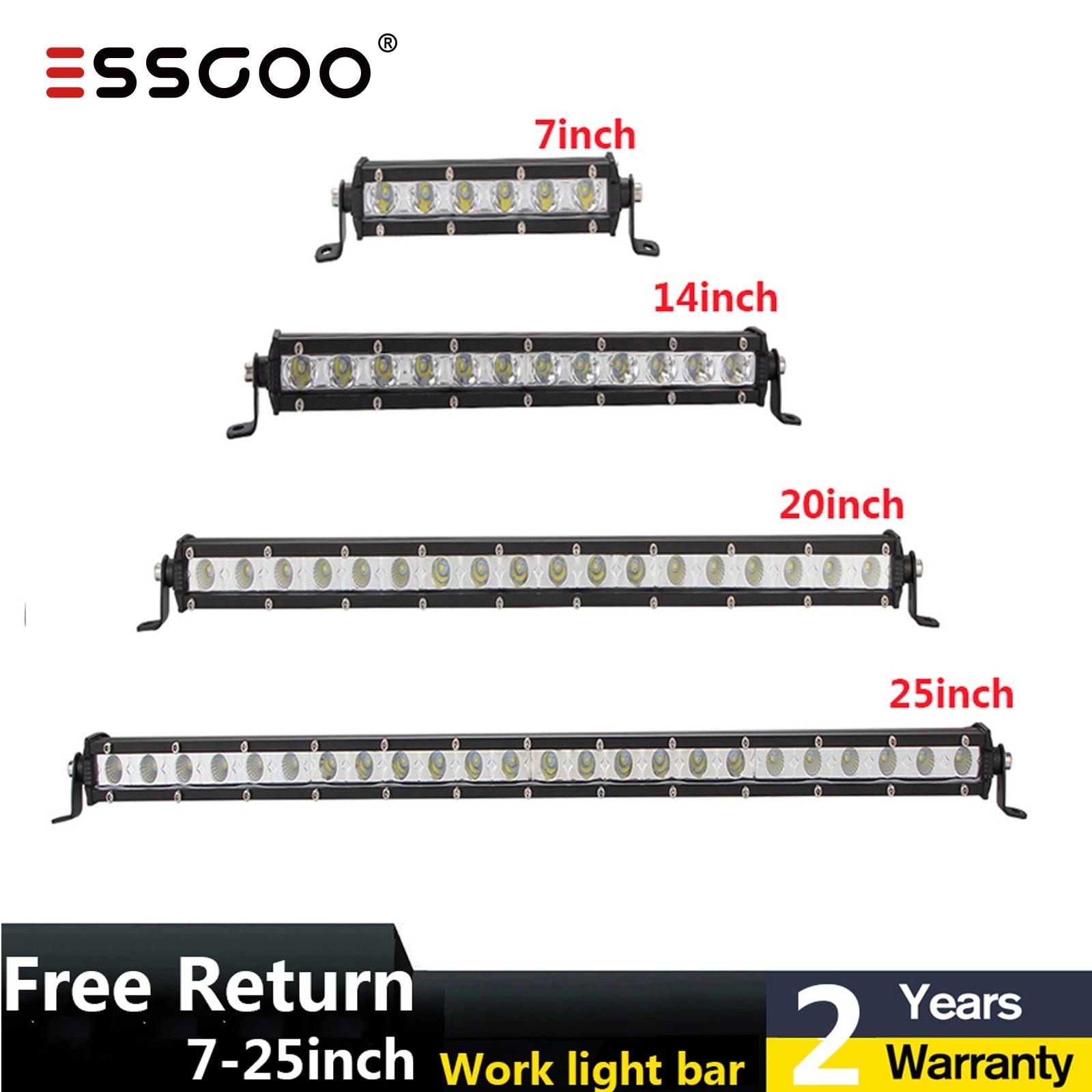 ESSGOO offroad led work light Bar For Car Roof Led Work Lamp For 44 4X4 SUV Truck  ATV - | TRANSFORM, STARTS HERE | Easy . Economic . Energetic