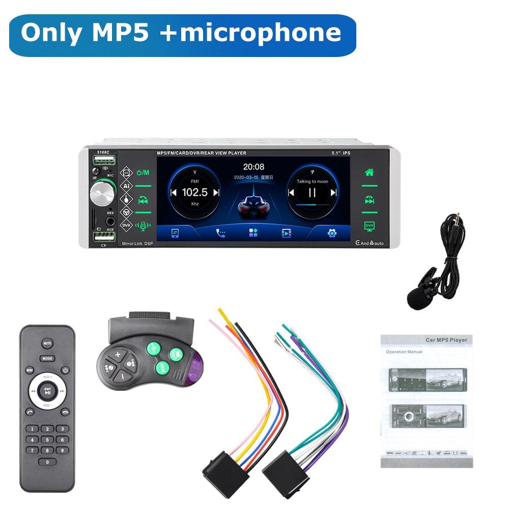 CAMECHO Dab+ Autoradio avec Bluetooth Mains Libres, RDS/FM/AM, 1 Din MP3  lecteurs MP3 de Voiture, 4x50W Deux 2USB/SD/TF/AUX/Charge  Rapide+Télécommande