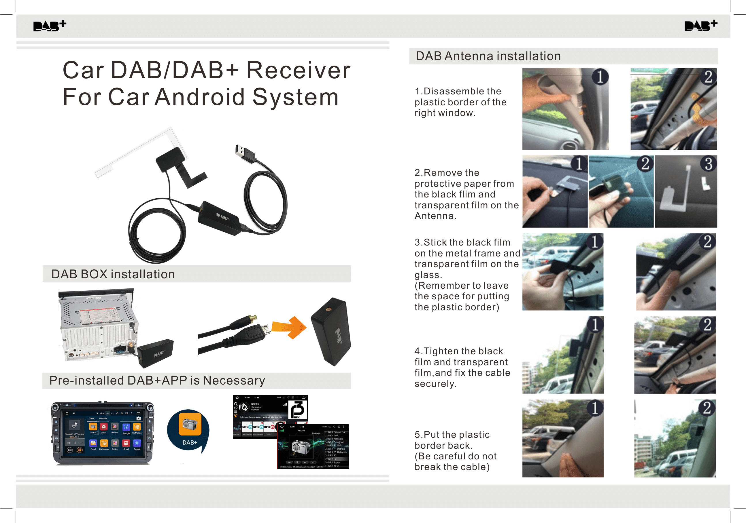 Car Kit DAB DAB Empfängeradapter - Digital Radio Empfang für Android Autoradios, inklusive verstärkter Antenne und einfache Plug-and-Play Installation Car Kit DAB DAB Empfängeradapter - Digital Radio Empfang für Android Autoradios, inklusive verstärkter Antenne und einfache Plug-and-Play Installation