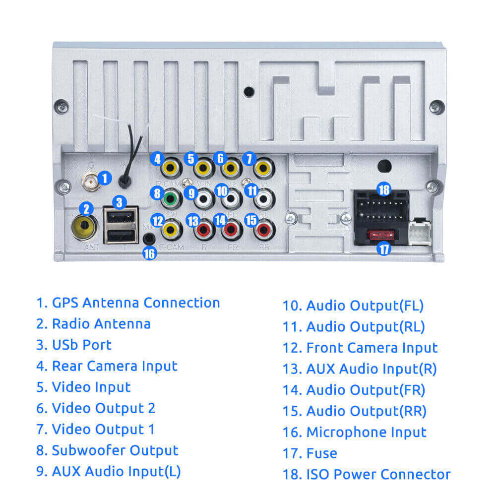 ESSGOO Android 10 Autoradio DAB+ DVD CD Player Bluetooth Navi USB Doppel DIN