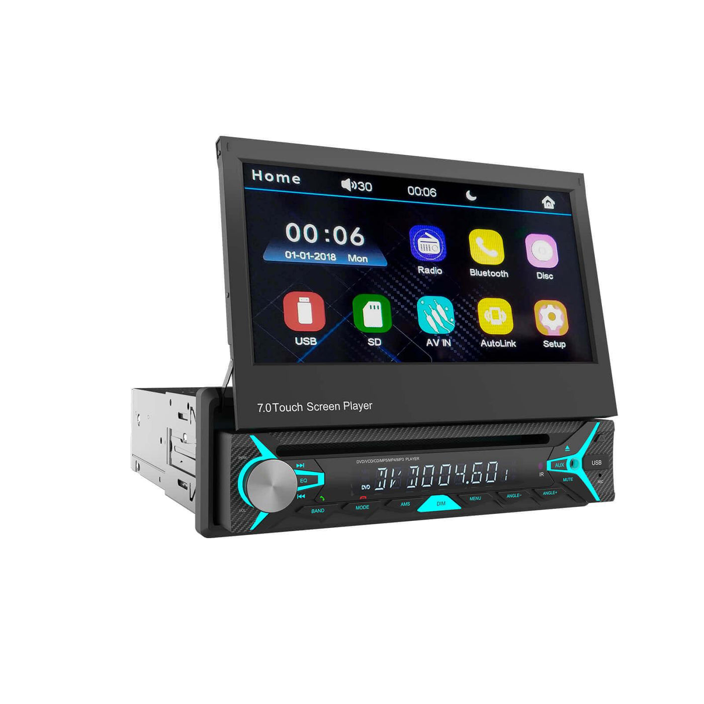ESSGOO FS7001  Single 1 Din Autoradio System Auto Stereo MP5 Player Sat  Nav AUX USB Bluetooth Kamera